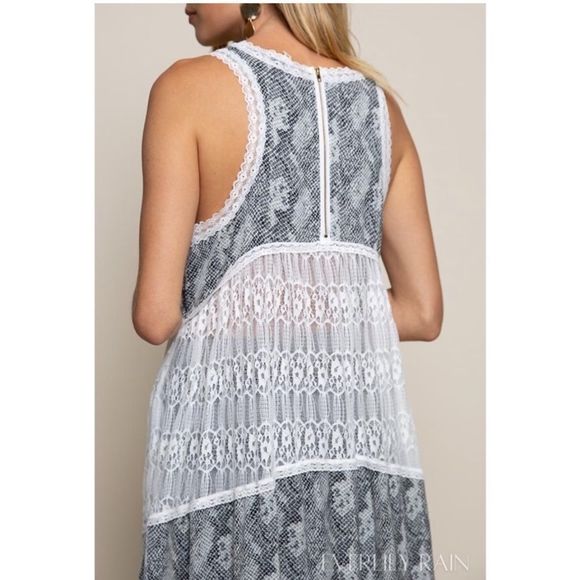 P O L Animal Print and Lace Duster/Vest - Picture 7 of 7